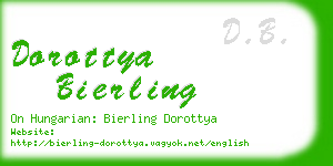 dorottya bierling business card